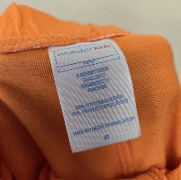 Wonderkids Orange Shorts 3T - Picture 3 of 5